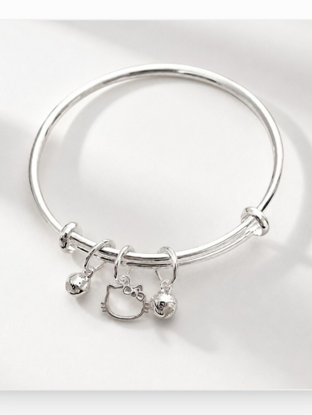 Hello Kitty Silver Charm Bracelet With Bells
